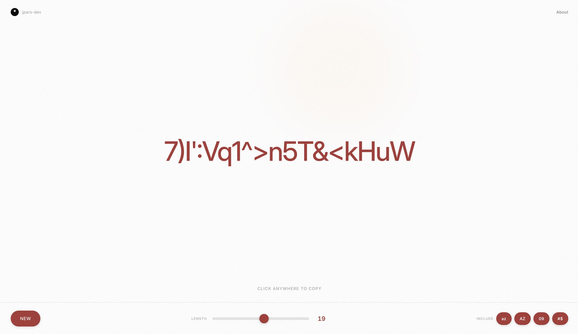 A Password Generator With No Memory