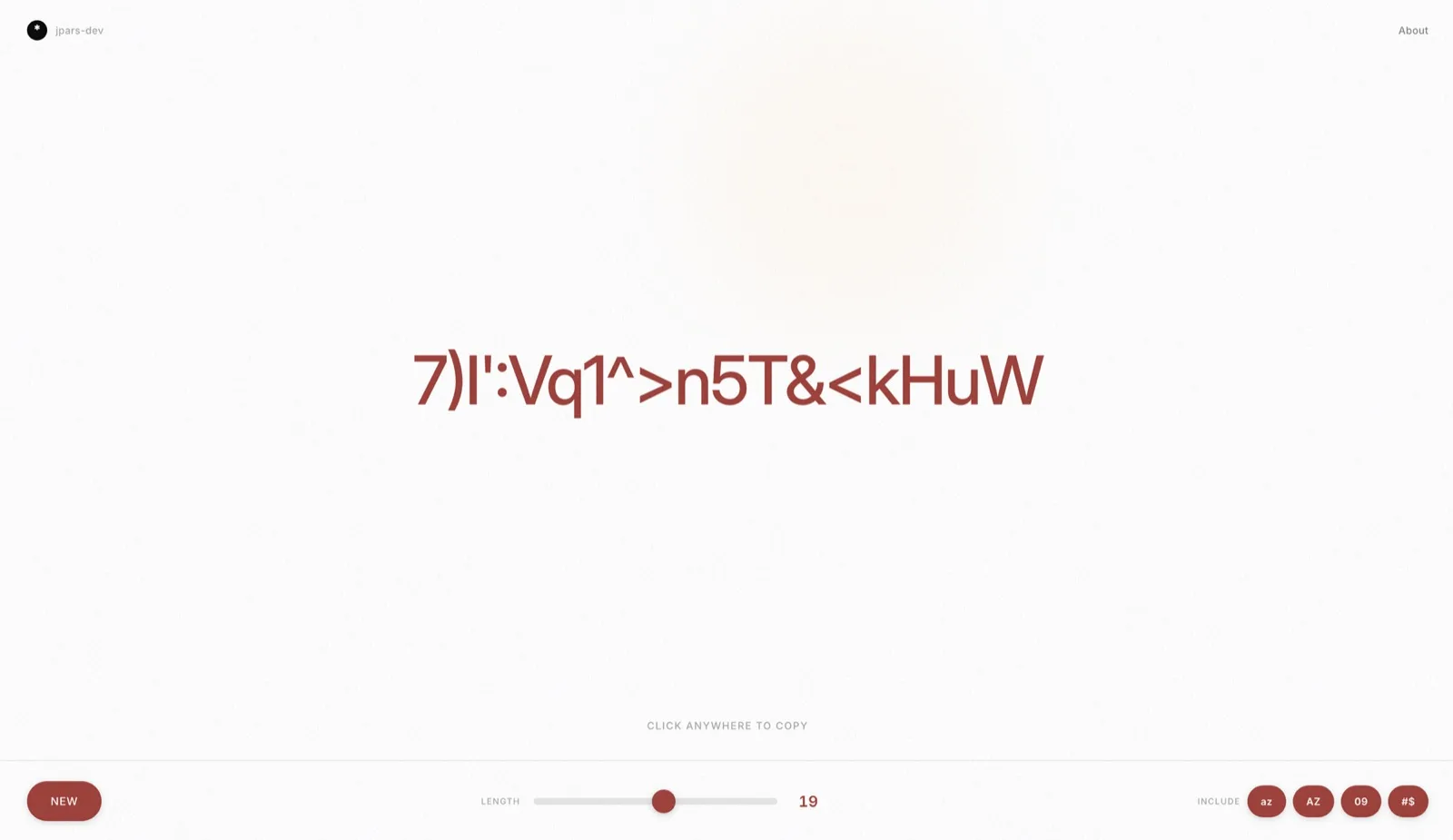 A Password Generator With No Memory